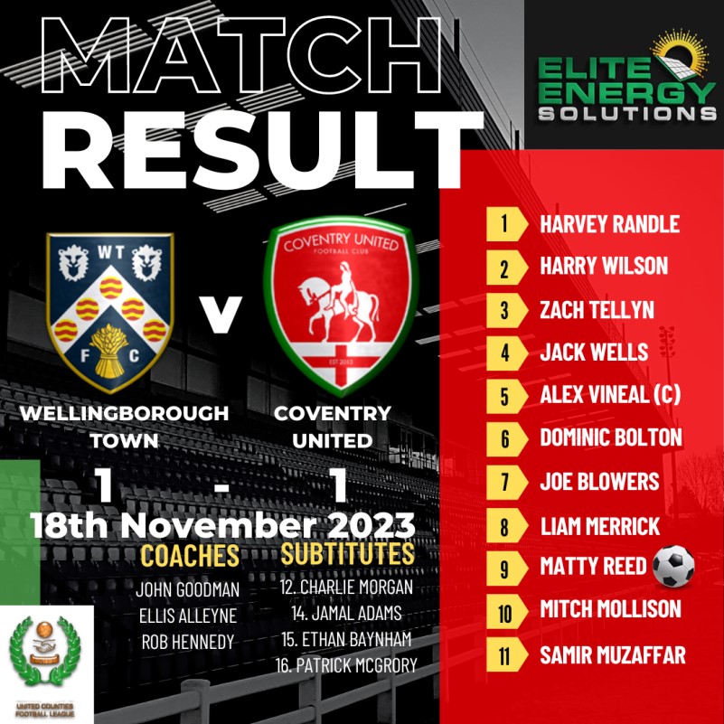 Coventry United Football Club , United come away with a share of the points